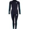 Two Bare Feet Womens Silicone Print Series 2.5mm Wetsuit Jacket & Pants Set (Black/Mint) -Glider Wetsuit Store 1 30 1