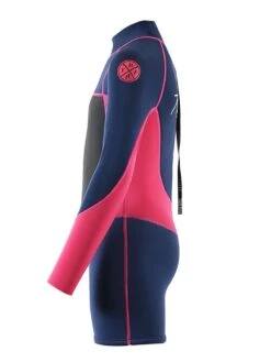 Two Bare Feet Squadron 3/2mm Short Leg Spring Junior Wetsuit (Blue/Fuchsia) -Glider Wetsuit Store 1c8a1395 1