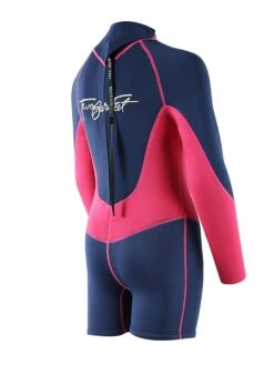 Two Bare Feet Squadron 3/2mm Short Leg Spring Junior Wetsuit (Blue/Fuchsia) -Glider Wetsuit Store 1c8a1399 1