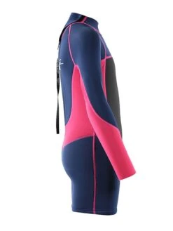 Two Bare Feet Squadron 3/2mm Short Leg Spring Junior Wetsuit (Blue/Fuchsia) -Glider Wetsuit Store 1c8a1400 1