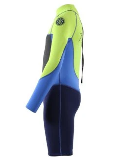 Two Bare Feet Squadron 3/2mm Short Leg Spring Junior Wetsuit (Lime/Blue/Blue) -Glider Wetsuit Store 1c8a1421