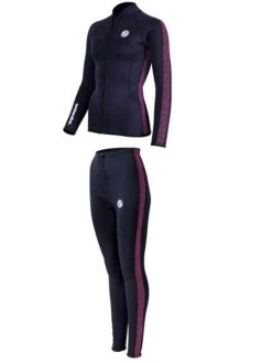 Two Bare Feet Womens Silicone Print Series 2.5mm Wetsuit Jacket & Pants Set (Black/Raspberry) 10 Two Bare Feet Womens Silicone Print Series 2.5mm Wetsuit Jacket & Pants Set (Black/Raspberry) -Glider Wetsuit Store 3 27
