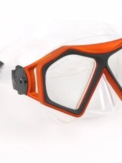 DiveSport Silicone Mask (Orange / Clear) -Glider Wetsuit Store divesport mask orange 02
