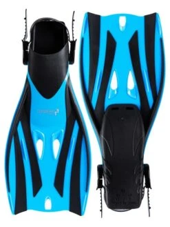 Pro Dive Series Silicone Mask Dry Top Snorkel & F52 Fins 3 Piece Set 3 (Aqua) -Glider Wetsuit Store f52 aqua 4 1