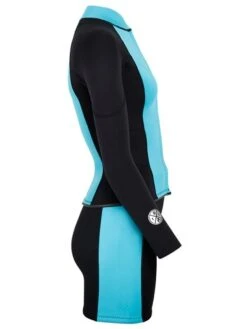 Two Bare Feet Harmony 3mm Jacket & Shorts Set (Black/Mint) -Glider Wetsuit Store harmony jacket and shorts set black mint 7