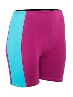 Two Bare Feet Womens Harmony 3mm Wetsuit Shorts (Raspberry / Aqua) -Glider Wetsuit Store harmony shorts raspberry mint 8
