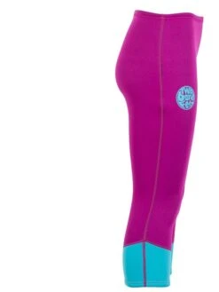 Two Bare Feet Womens Harmony 3mm Capri Wetsuit Pants (Raspberry / Aqua) -Glider Wetsuit Store harmony capri pants mint raspberry 7