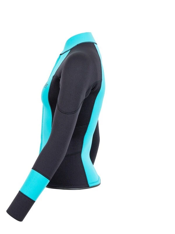 Two Bare Feet Womens Harmony 3mm Long Sleeve Wetsuit Jacket (Mint / Black) 5 Two Bare Feet Womens Harmony 3mm Long Sleeve Wetsuit Jacket (Mint / Black) - Image 3