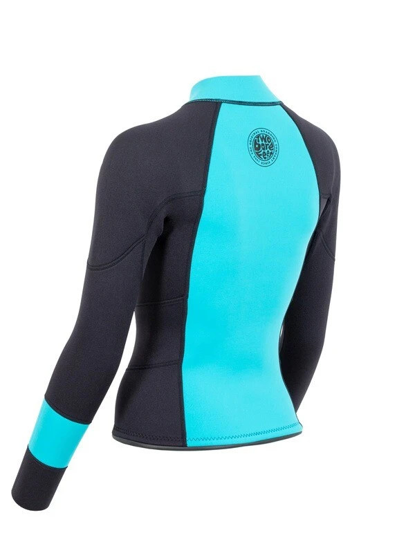 Two Bare Feet Womens Harmony 3mm Long Sleeve Wetsuit Jacket (Mint / Black) 6 Two Bare Feet Womens Harmony 3mm Long Sleeve Wetsuit Jacket (Mint / Black) - Image 4