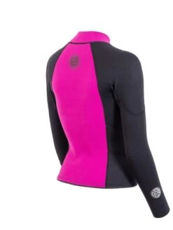 Two Bare Feet Womens Harmony 3mm Long Sleeve Wetsuit Jacket (Raspberry / Black) -Glider Wetsuit Store harmony jacket raspberry 6 1