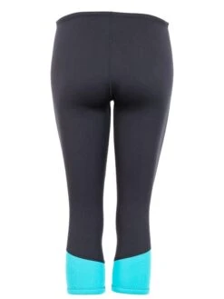 Two Bare Feet Womens Harmony 3mm Capri Wetsuit Pants (Black / Mint) -Glider Wetsuit Store harmony pants black aqua 5