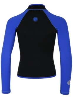 Two Bare Feet Mens Heritage Pursuit 3mm Wetsuit Jacket (Blue / Black) -Glider Wetsuit Store junior heritage pursuit wetsuit jacked blue.black back 1