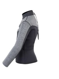 Two Bare Feet Junior Aspect 2.5mm Back Zip Jacket (Black/Grey) -Glider Wetsuit Store kids aspect back zip jacket black delta 3