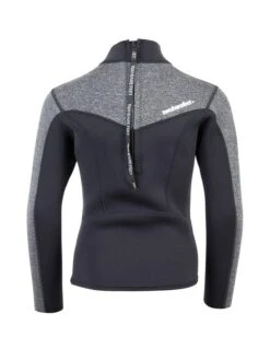 Two Bare Feet Junior Aspect 2.5mm Back Zip Jacket (Black/Grey) -Glider Wetsuit Store kids aspect back zip jacket black delta 5