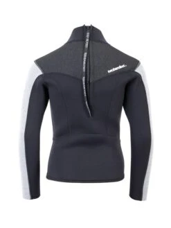 Two Bare Feet Junior Aspect 2.5mm Back Zip Jacket (Black/Grey/Grey) -Glider Wetsuit Store kids aspect back zip jacket black grey grey 5