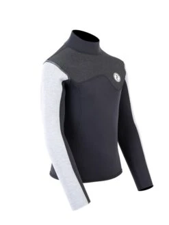 Two Bare Feet Junior Aspect 2.5mm Back Zip Jacket (Black/Grey/Grey) -Glider Wetsuit Store kids aspect back zip jacket black grey grey 8