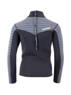 Two Bare Feet Junior Aspect 2.5mm Back Zip Jacket (Black/Grey Stripe) -Glider Wetsuit Store kids aspect back zip jacket black grey stripe 5
