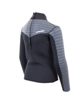 Two Bare Feet Junior Aspect 2.5mm Back Zip Jacket (Black/Grey Stripe) -Glider Wetsuit Store kids aspect back zip jacket black grey stripe 6