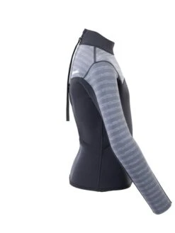 Two Bare Feet Junior Aspect 2.5mm Back Zip Jacket (Black/Grey Stripe) -Glider Wetsuit Store kids aspect back zip jacket black grey stripe 7