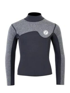 Two Bare Feet Junior Aspect Fleece Lined Zipless Thermal 2.5mm Superstretch Wetsuit Top & Pants Set (Black/Grey) -Glider Wetsuit Store kids aspect fleece lined thermal top black delta vista pants 5