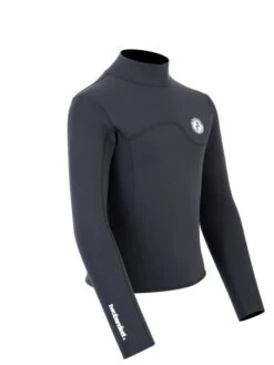 Two Bare Feet Junior Aspect Fleece Lined Zipless Thermal 2.5mm Superstretch Wetsuit Top (Black) -Glider Wetsuit Store kids aspect fleece lined thermal top black 8