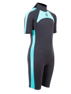 Two Bare Feet Flare 2.5mm Junior Shorty Superstretch Wetsuit (Mint) -Glider Wetsuit Store kids flare shorty mint 8