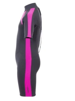 Two Bare Feet Flare 2.5mm Junior Shorty Superstretch Wetsuit (Raspberry) -Glider Wetsuit Store kids flare shorty rasberry 3