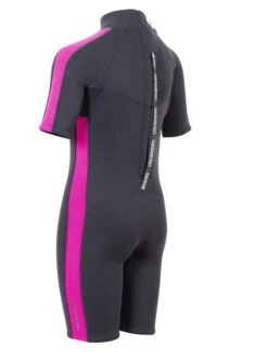 Two Bare Feet Flare 2.5mm Junior Shorty Superstretch Wetsuit (Raspberry) -Glider Wetsuit Store kids flare shorty rasberry 4