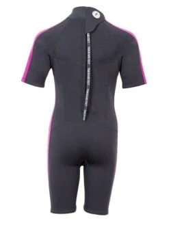 Two Bare Feet Flare 2.5mm Junior Shorty Superstretch Wetsuit (Raspberry) -Glider Wetsuit Store kids flare shorty rasberry 5