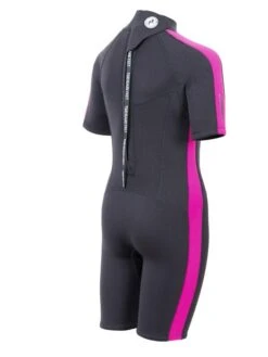 Two Bare Feet Flare 2.5mm Junior Shorty Superstretch Wetsuit (Raspberry) -Glider Wetsuit Store kids flare shorty rasberry 6