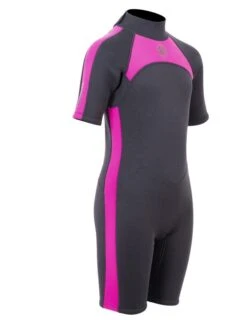 Two Bare Feet Flare 2.5mm Junior Shorty Superstretch Wetsuit (Raspberry) -Glider Wetsuit Store kids flare shorty rasberry 8