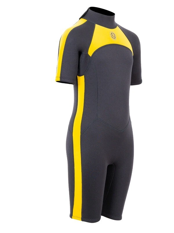 Two Bare Feet Flare 2.5mm Junior Shorty Superstretch Wetsuit (Yellow) 10 Two Bare Feet Flare 2.5mm Junior Shorty Superstretch Wetsuit (Yellow) - Image 8