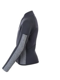 Two Bare Feet Junior Perspective Full Zip 2.5mm Wetsuit Jacket (Black/Grey) -Glider Wetsuit Store kids perspective full zip jacket black delta 3