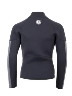 Two Bare Feet Junior Perspective Full Zip 2.5mm Wetsuit Jacket (Black/Grey) -Glider Wetsuit Store kids perspective full zip jacket black delta 5