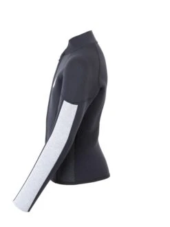 Two Bare Feet Junior Perspective Full Zip 2.5mm Wetsuit Jacket (Black/Grey/Grey) -Glider Wetsuit Store kids perspective full zip jacket black grey grey 3