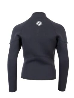 Two Bare Feet Junior Perspective Full Zip 2.5mm Wetsuit Jacket (Black/Grey/Grey) -Glider Wetsuit Store kids perspective full zip jacket black grey grey 5