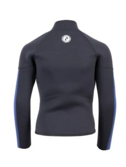 Two Bare Feet Junior Perspective Half Zip 2.5mm Wetsuit Jacket (Black/Blue) -Glider Wetsuit Store kids perspective half zip jacket black blue denim 5