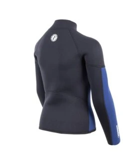 Two Bare Feet Junior Perspective Half Zip 2.5mm Wetsuit Jacket (Black/Blue) -Glider Wetsuit Store kids perspective half zip jacket black blue denim 6