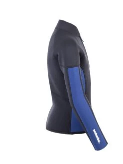 Two Bare Feet Junior Perspective Half Zip 2.5mm Wetsuit Jacket (Black/Blue) -Glider Wetsuit Store kids perspective half zip jacket black blue denim 7