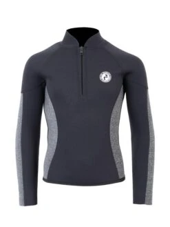 Two Bare Feet Junior Perspective Half Zip 2.5mm Wetsuit Jacket (Black/Grey)