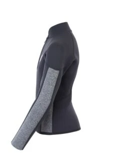 Two Bare Feet Junior Perspective Half Zip 2.5mm Wetsuit Jacket (Black/Grey) -Glider Wetsuit Store kids perspective half zip jacket black delta 3