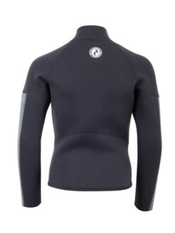 Two Bare Feet Junior Perspective Half Zip 2.5mm Wetsuit Jacket (Black/Grey) -Glider Wetsuit Store kids perspective half zip jacket black delta 5