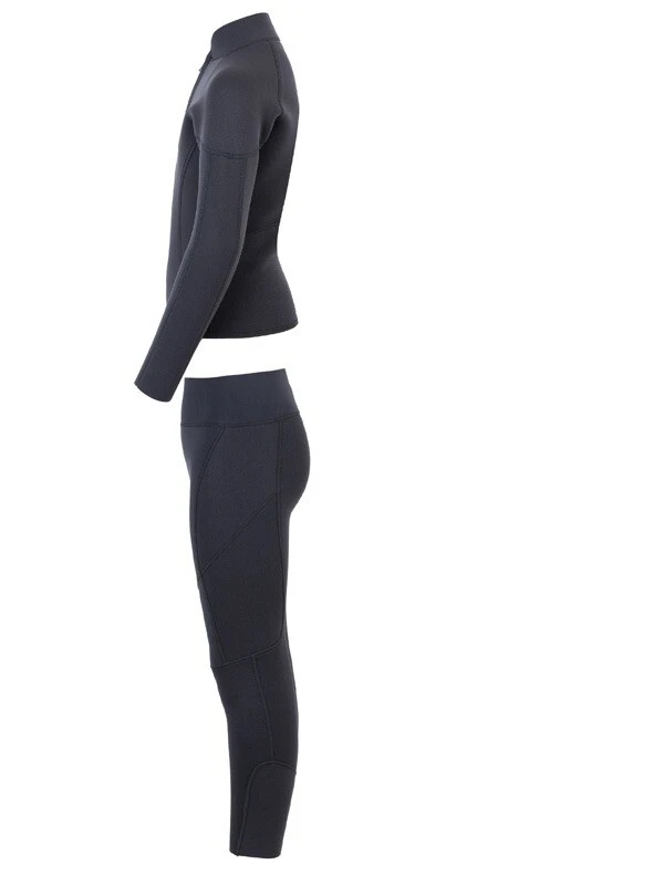 Two Bare Feet Junior Perspective Half Zip 2.5mm Wetsuit Jacket And Pants Set (Black) - Image 4
