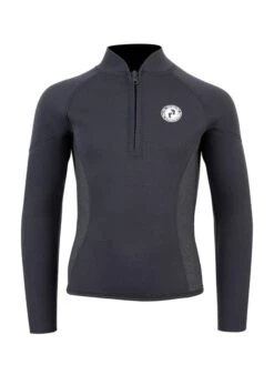 Two Bare Feet Junior Perspective Half Zip 2.5mm Wetsuit Jacket (Black/Grey/Grey)
