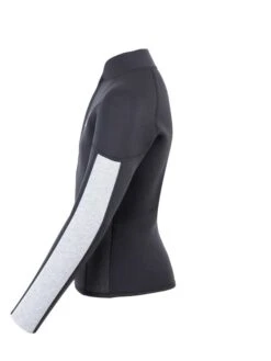 Two Bare Feet Junior Perspective Half Zip 2.5mm Wetsuit Jacket (Black/Grey/Grey) -Glider Wetsuit Store kids prespective half zip jacket black grey grey 3