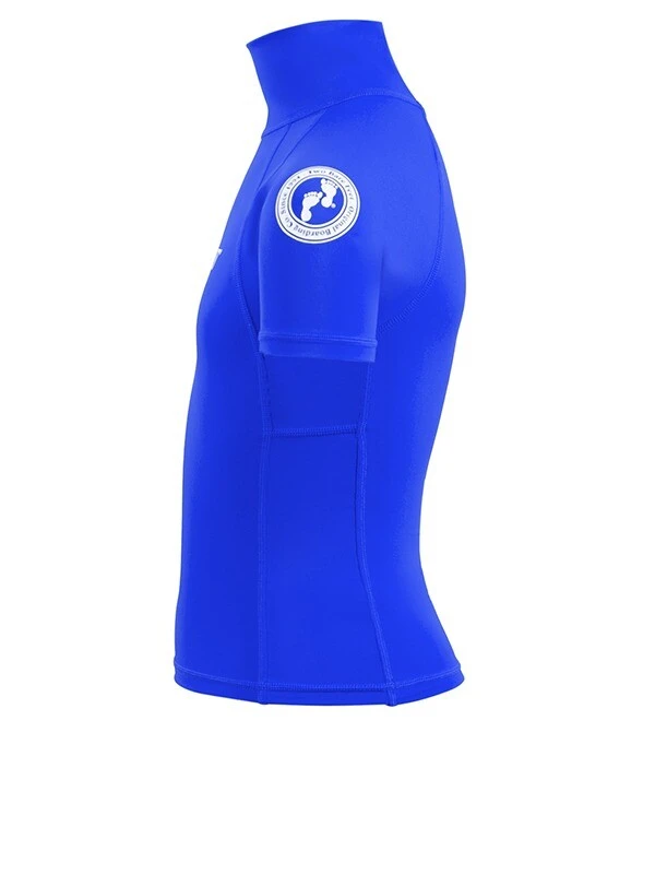 Two Bare Feet Junior "Logo" Short Sleeve Rash Vest (Blue) 5 Two Bare Feet Junior "Logo" Short Sleeve Rash Vest (Blue) - Image 3