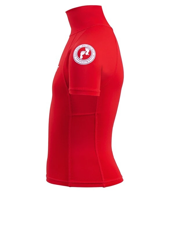 Two Bare Feet Junior "Logo" Short Sleeve Rash Vest (Red) 5 Two Bare Feet Junior "Logo" Short Sleeve Rash Vest (Red) - Image 3