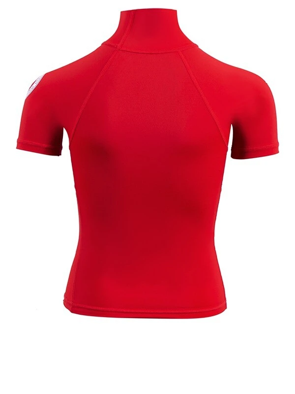 Two Bare Feet Junior "Logo" Short Sleeve Rash Vest (Red) 7 Two Bare Feet Junior "Logo" Short Sleeve Rash Vest (Red) - Image 5