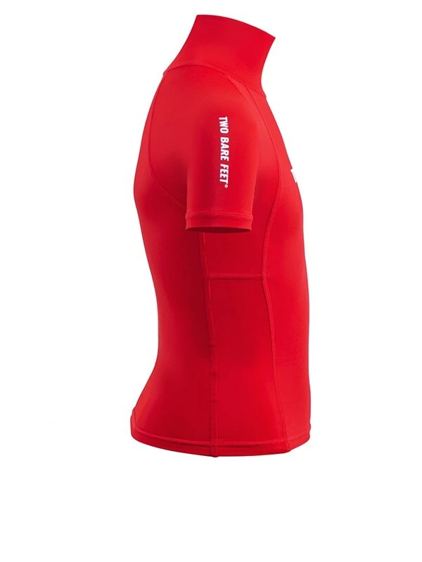 Two Bare Feet Junior "Logo" Short Sleeve Rash Vest (Red) 9 Two Bare Feet Junior "Logo" Short Sleeve Rash Vest (Red) - Image 7