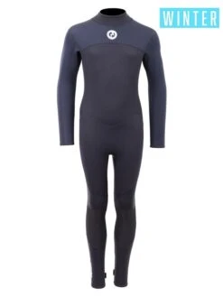 Two Bare Feet Thunderclap 4/3mm Junior Winter Wetsuit (Black)